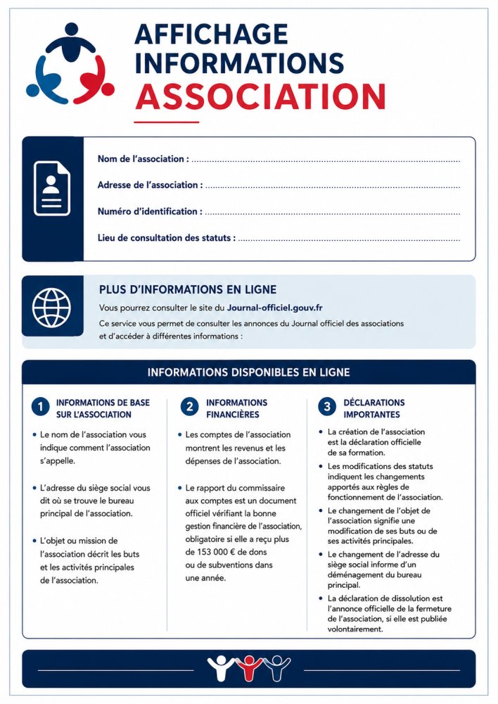 Affichage Informations Association – Panneau légal A4